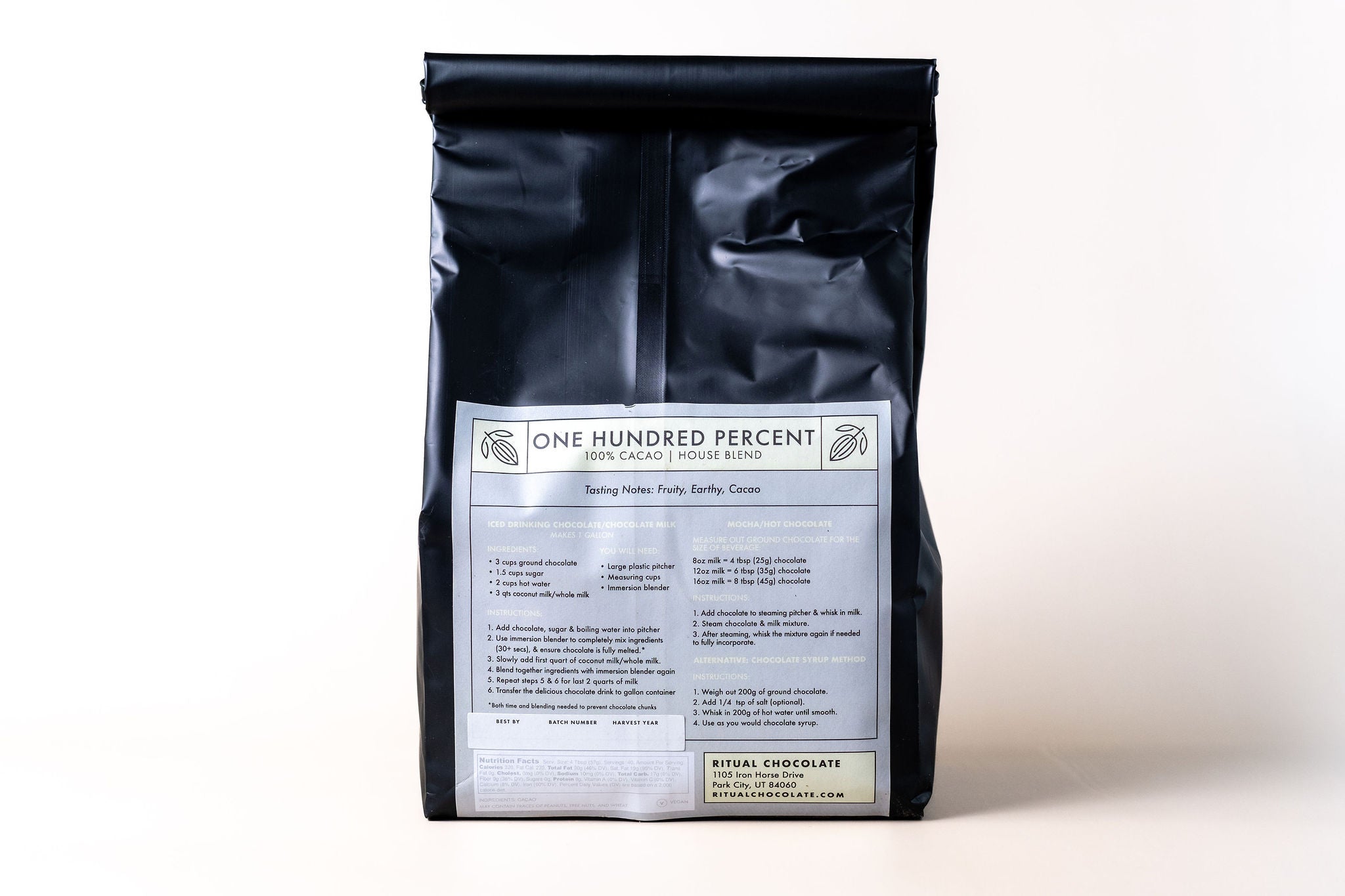 One Hundred Percent Cacao Drinking Chocolate 100%